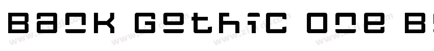 Bank Gothic One Bold字体转换
